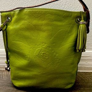 Brighton Leather Hand Bag Olive Green